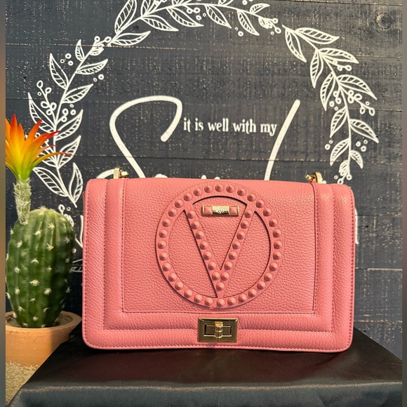 VALENTINO-Alice Rock Leather Shoulder Bag w/ Dust Bag - Picture 1 of 8